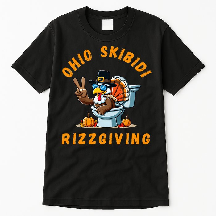 Ohio Rizzgiving Funny Thanksgiving Rizz Gyatt Rizz Tall T-Shirt