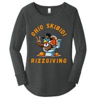 Ohio Rizzgiving Funny Thanksgiving Rizz Gyatt Rizz Women's Perfect Tri Tunic Long Sleeve Shirt