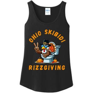 Ohio Rizzgiving Funny Thanksgiving Rizz Gyatt Rizz Ladies Essential Tank