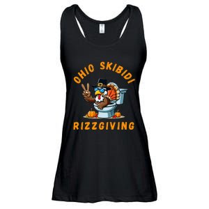 Ohio Rizzgiving Funny Thanksgiving Rizz Gyatt Rizz Ladies Essential Flowy Tank