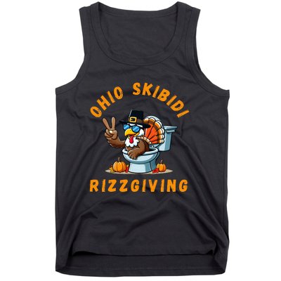 Ohio Rizzgiving Funny Thanksgiving Rizz Gyatt Rizz Tank Top