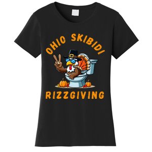 Ohio Rizzgiving Funny Thanksgiving Rizz Gyatt Rizz Women's T-Shirt