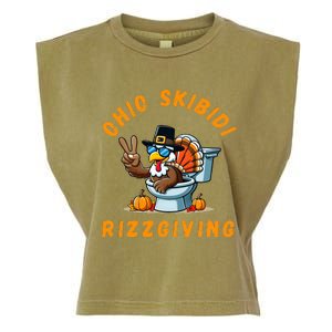 Ohio Rizzgiving Funny Thanksgiving Rizz Gyatt Rizz Garment-Dyed Women's Muscle Tee