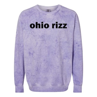 Ohio Rizz Funny Viral Influencer Brain Rot Rizzler Sigma Colorblast Crewneck Sweatshirt