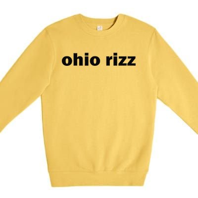 Ohio Rizz Funny Viral Influencer Brain Rot Rizzler Sigma Premium Crewneck Sweatshirt