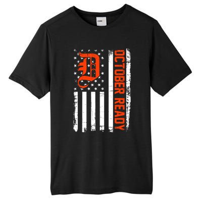 October Ready For Playoff Us Flag Matching Tiger Souvenir Tall Fusion ChromaSoft Performance T-Shirt