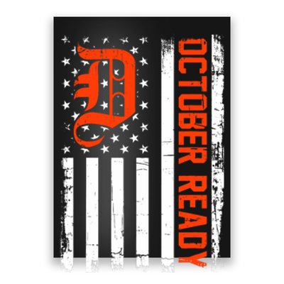 October Ready For Playoff Us Flag Matching Tiger Souvenir Poster