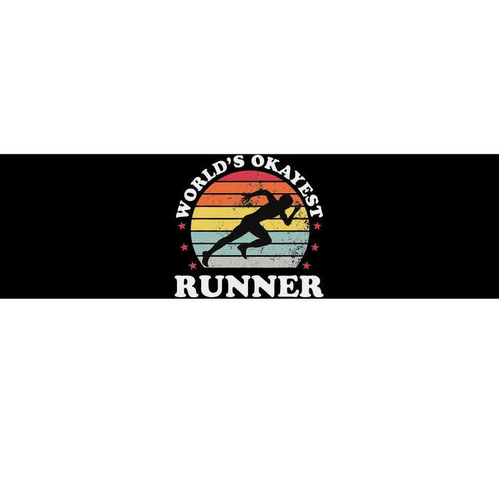 Okayest Runner Funny Running Bumper Sticker