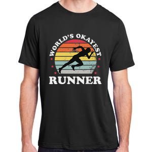 Okayest Runner Funny Running Adult ChromaSoft Performance T-Shirt