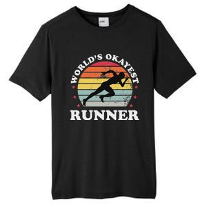 Okayest Runner Funny Running Tall Fusion ChromaSoft Performance T-Shirt