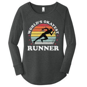 Okayest Runner Funny Running Women's Perfect Tri Tunic Long Sleeve Shirt