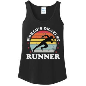 Okayest Runner Funny Running Ladies Essential Tank