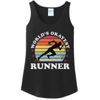 Okayest Runner Funny Running Ladies Essential Tank