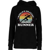 Okayest Runner Funny Running Womens Funnel Neck Pullover Hood