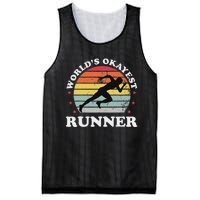 Okayest Runner Funny Running Mesh Reversible Basketball Jersey Tank