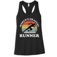 Okayest Runner Funny Running Women's Racerback Tank