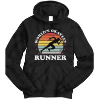 Okayest Runner Funny Running Tie Dye Hoodie