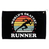 Okayest Runner Funny Running Grommeted Golf Towel