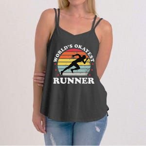 Okayest Runner Funny Running Women's Strappy Tank