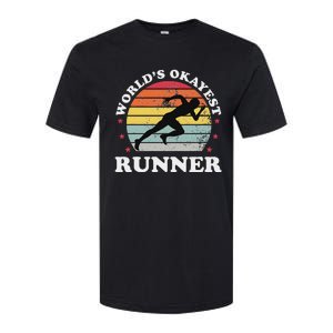 Okayest Runner Funny Running Softstyle CVC T-Shirt