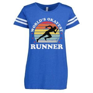 Okayest Runner Funny Running Enza Ladies Jersey Football T-Shirt