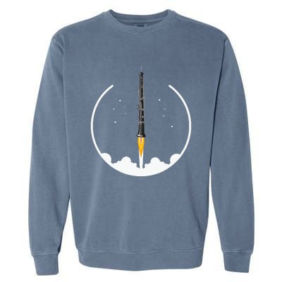 OBOE Rocket Funny Oboist Gift Funny Oboe Garment-Dyed Sweatshirt