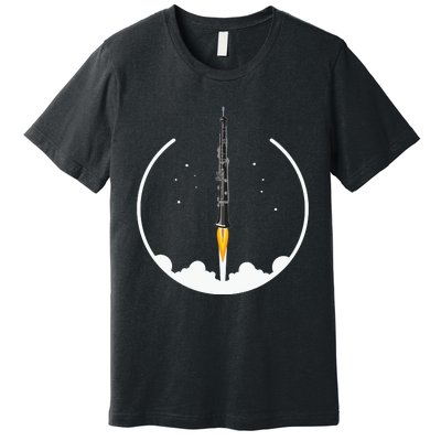 OBOE Rocket Funny Oboist Gift Funny Oboe Premium T-Shirt