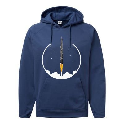 OBOE Rocket Funny Oboist Gift Funny Oboe Performance Fleece Hoodie