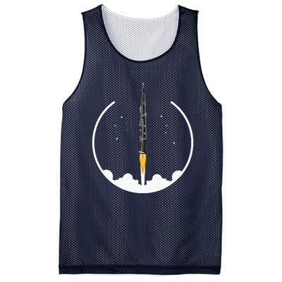 OBOE Rocket Funny Oboist Gift Funny Oboe Mesh Reversible Basketball Jersey Tank