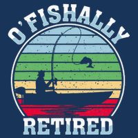 O'fishally Retired Fishing Retirement Fishers Fish 16 in Basic Backpack