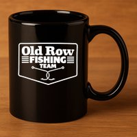 Old Row Fishing Team Funny Cute Gift 11oz C Handle Ceramic Mug