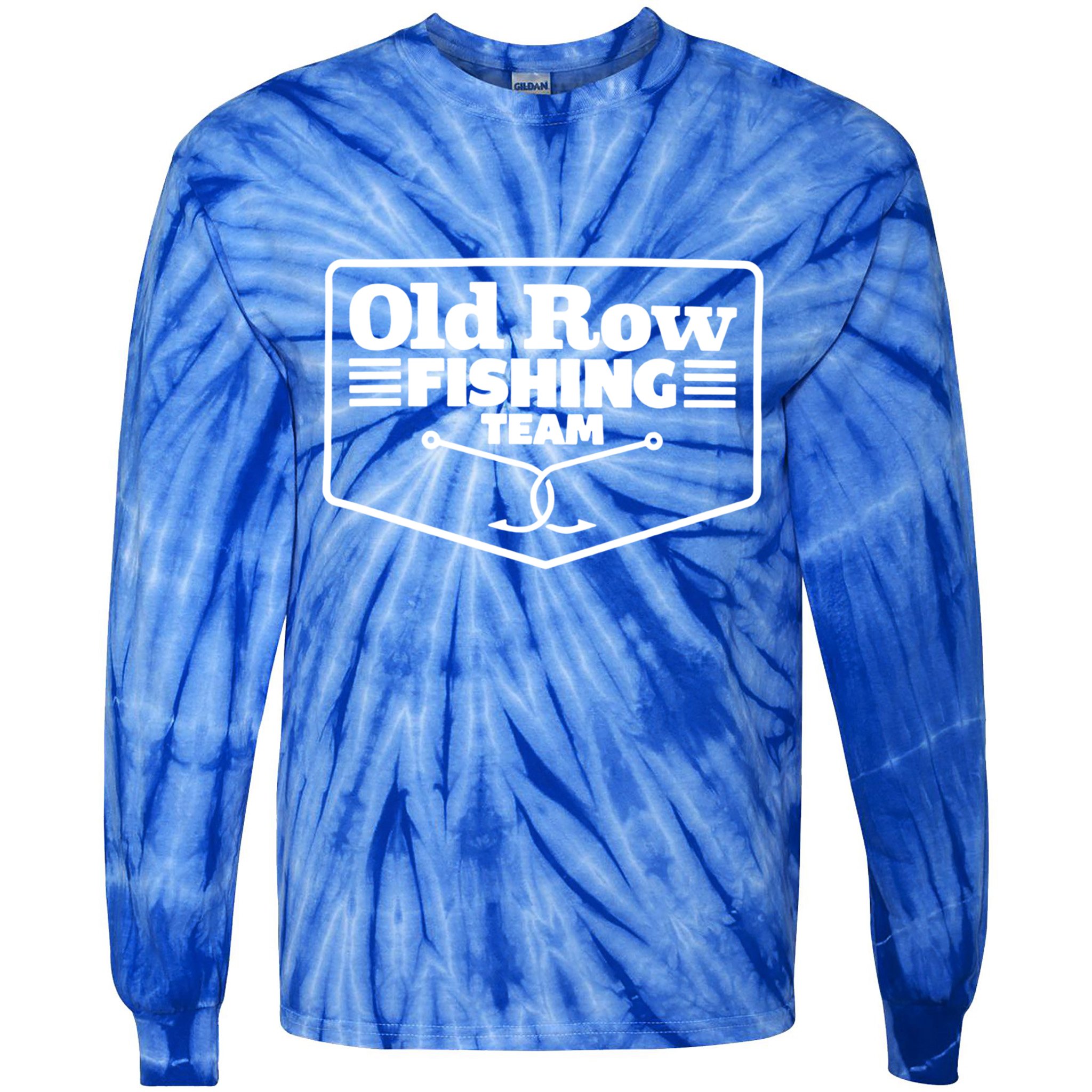 Old Row Fishing Team Funny Cute Gift Tie-Dye Long Sleeve Shirt
