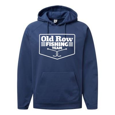 Old Row Fishing Team Funny Cute Gift Performance Fleece Hoodie