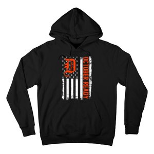 October Ready For Playoff Us Flag Matching Tiger Souvenir Hoodie