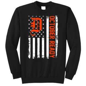 October Ready For Playoff Us Flag Matching Tiger Souvenir Sweatshirt