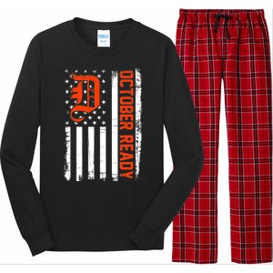 October Ready For Playoff Us Flag Matching Tiger Souvenir Long Sleeve Pajama Set