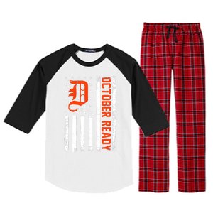 October Ready For Playoff Us Flag Matching Tiger Souvenir Raglan Sleeve Pajama Set