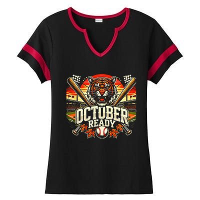 October Ready Funny For Ready Tiger Ladies Halftime Notch Neck Tee