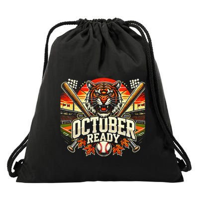 October Ready Funny For Ready Tiger Drawstring Bag