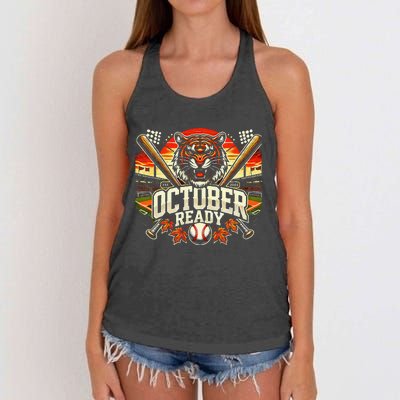 October Ready Funny For Ready Tiger Women's Knotted Racerback Tank