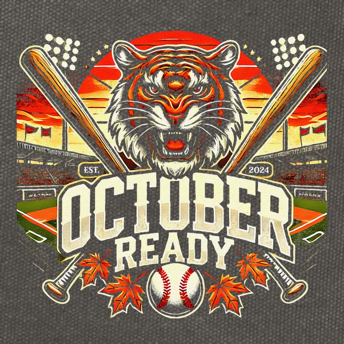 October Ready Funny For Ready Tiger Cotton Canvas Backpack