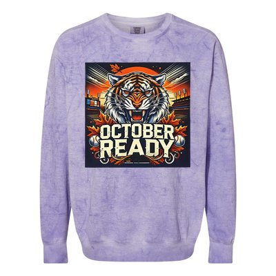 October Ready Funny For Ready Tiger Colorblast Crewneck Sweatshirt