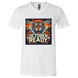 October Ready Funny For Ready Tiger V-Neck T-Shirt