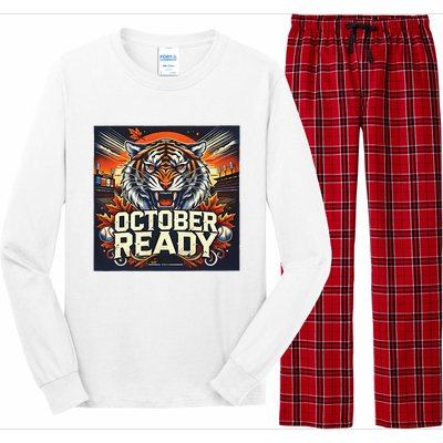 October Ready Funny For Ready Tiger Long Sleeve Pajama Set