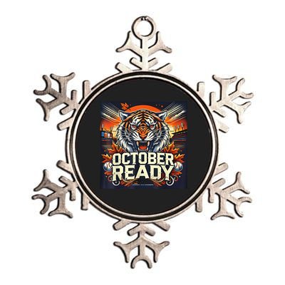 October Ready Funny For Ready Tiger Metallic Star Ornament