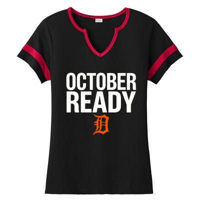 October Ready Funny Ladies Halftime Notch Neck Tee