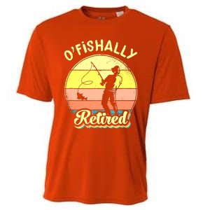 Ofishally Retired Fishing Retirement Cooling Performance Crew T-Shirt