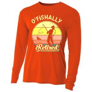 Ofishally Retired Fishing Retirement Cooling Performance Long Sleeve Crew