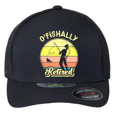 Ofishally Retired Fishing Retirement Flexfit Unipanel Trucker Cap