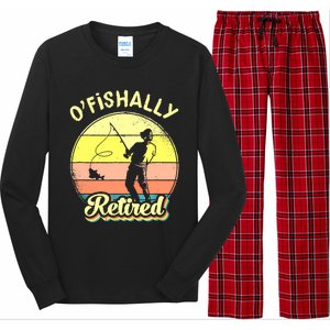 Ofishally Retired Fishing Retirement Long Sleeve Pajama Set